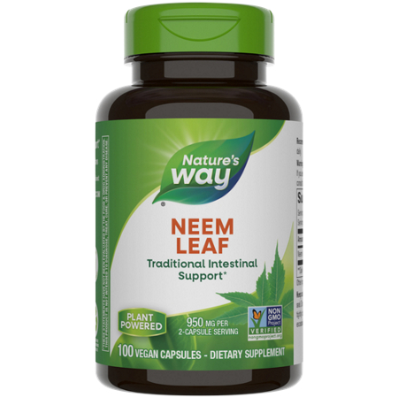 Natures Way Neem Leaf Traditional Intestinal Support bottle front