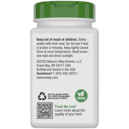 Natures Way Black Elderberry Traditional Immune Support capsules back