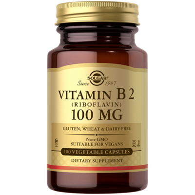 Vitamin B2 - Riboflavin - 100 MG (100 Vegetarian Capsules)
