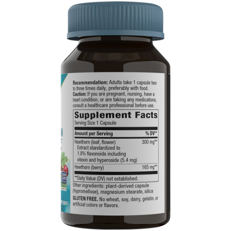 Nature's Way Hawthorn Extract Capsules Label