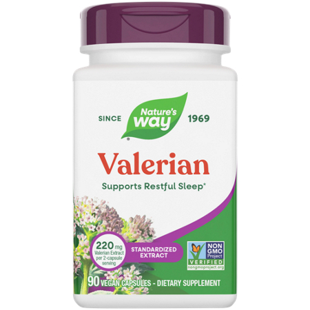 Natures Way Valerian Restful Sleep capsules front