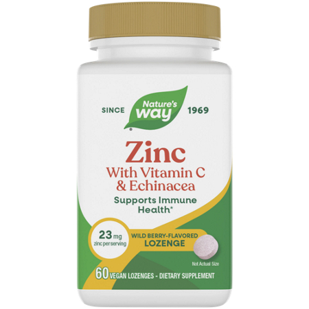 Natures Way Zinc Lozenges bottle front
