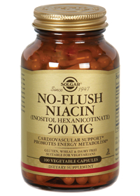 No-Flush Niacin - 500 MG (100 Vegetarian Capsules)