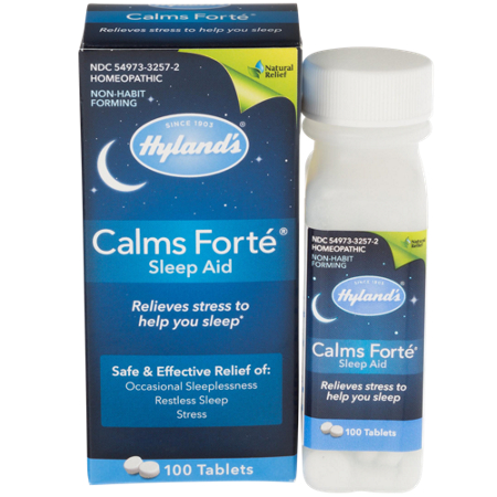 Hylands Naturals Calms Forte Sleep Aid box and bottle view 5
