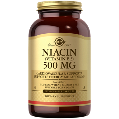 Niacin Vitamin B3 - 500 MG (250 Vegetarian Capsules)