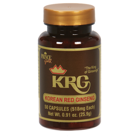 Prince Of Peace KRG Korean Red Ginseng capsules 518 MG bottle front