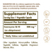 Supplement Facts label for Solgar CoQ10 200 MG Vegetarian Capsules