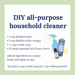 DIY all-purpose household cleaner recipe with Dr Bronners 18-in-1 Soap bottles