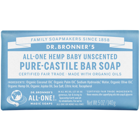 Dr Bronners Pure Castile Bar Soap 5 Ounces box front