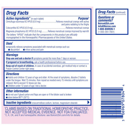 Boiron Cyclease Cramp Tablets for Menstrual Cramp Relief