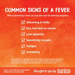 Common signs of a fever checklist