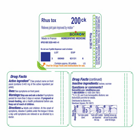 Rhus tox Homeopathic Medicine Joint Pain 200 CK label view 3