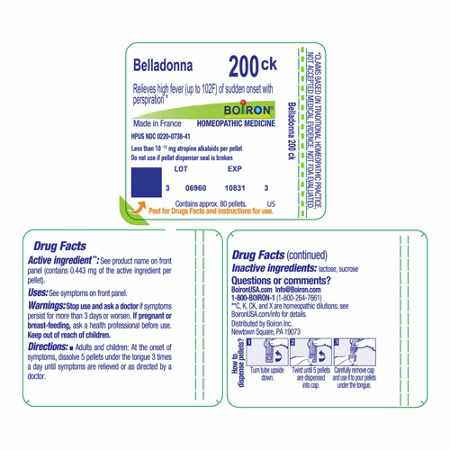 Belladonna 200CK Homeopathic Medicine label view 3