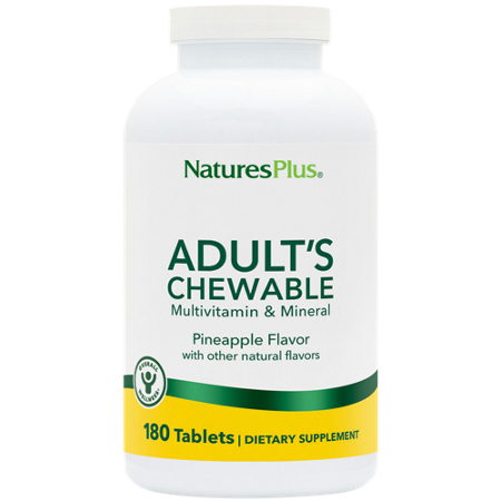 Natures Plus Multivitamin for Adults chewable tablets bottle front