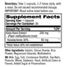 Supplement Facts label for Natrol Kava Kava Herbal Extract Capsules 200 MG