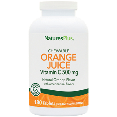 Vitamin C - 500 MG - Orange Juice (180 Chewable Tablets)