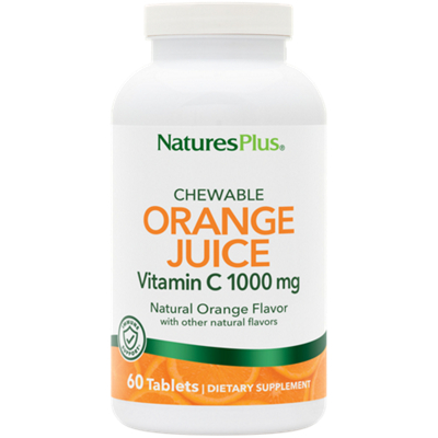 Vitamin C - 1,000 MG - Orange Juice (60 Chewable Tablets)