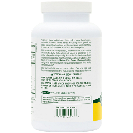 Natures Plus Super Vitamin C Complex with Bioflavonoids Tablets 1000 MG view 4
