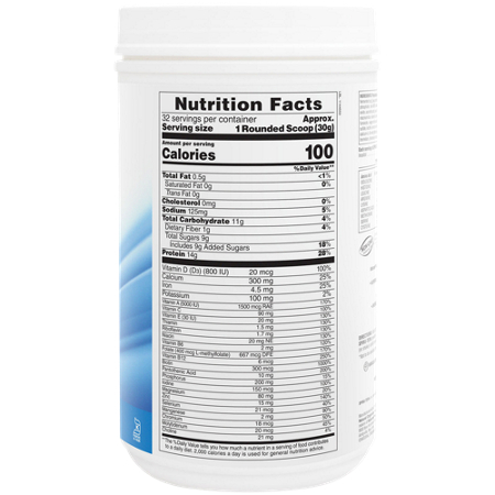 Supplement Facts for Natures Plus Spiru-Tein Vanilla
