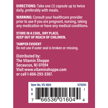 Directions for The Vitamin Shoppe Red Clover Extract for Menopause Support