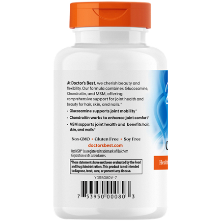 Doctors Best Glucosamine Chondroitin MSM capsules back view 4