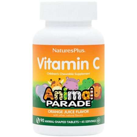 Natures Plus Animal Parade Vitamin C for Kids tablets front