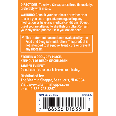 The Vitamin Shoppe Glucosamine supplement directions