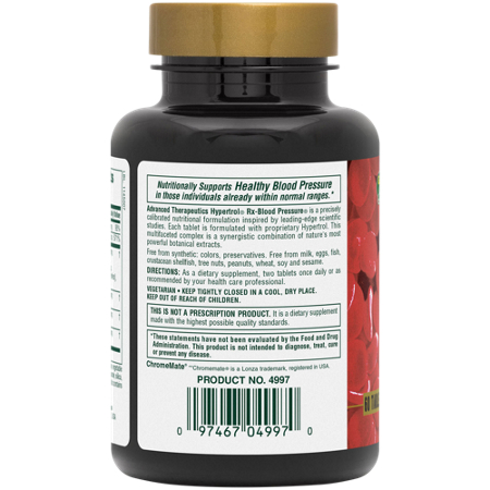 Natures Plus Advanced Therapeutics Hypertrol tablets back