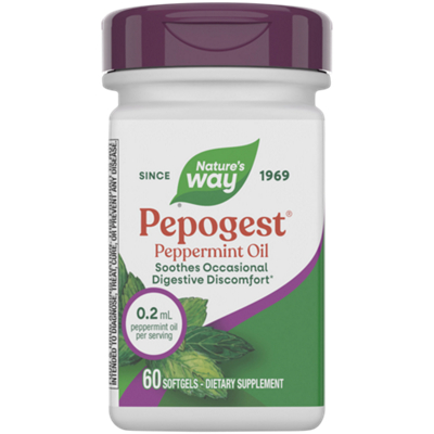Pepogest Peppermint Oil - Natural Gastrointestinal Comfort (60 Softgels)