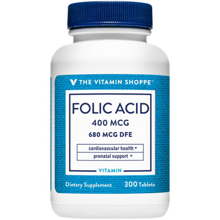 The Vitamin Shoppe Folic Acid 400 MCG Tablets