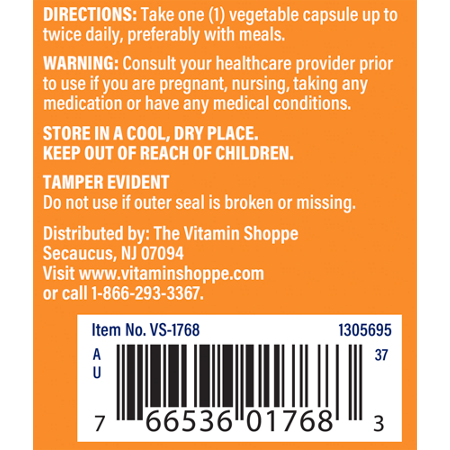 Directions for The Vitamin Shoppe Grape Seed Extract 100 MG