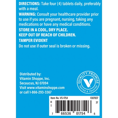 Directions for The Vitamin Shoppe Calcium Citrate + Vitamin D