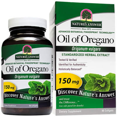 Oil of Oregano - Standardized Herbal Extract - 150 MG Per Serving  (90 Softgels)
