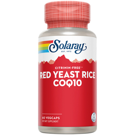 Solaray Red Yeast Rice with CoQ10 vegetarian capsules front