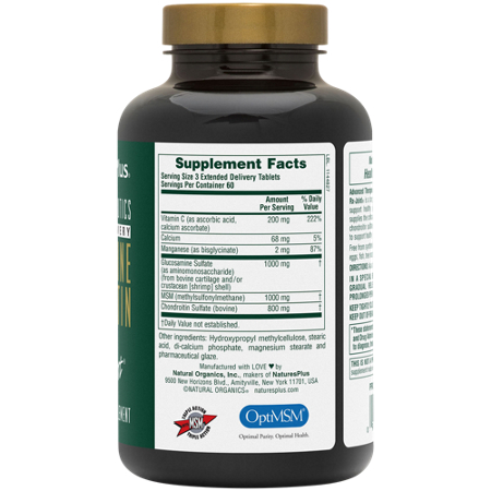 Supplement Facts for Advanced Therapeutics Joint Supplement