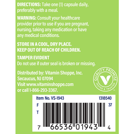 Directions for The Vitamin Shoppe Ashwagandha Extract 470 MG