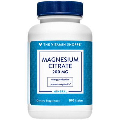 Magnesium Citrate - Promotes Energy Production & Regularity - 200 MG (100 Tablets)