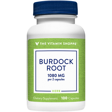 The Vitamin Shoppe Burdock Root capsules 1080 MG bottle front