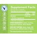 Supplement Facts label for Burdock Root capsules 1080 MG
