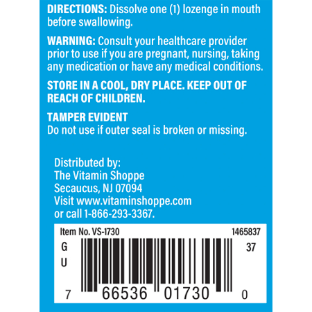 The Vitamin Shoppe B12 Directions for Energy and Nerve Support