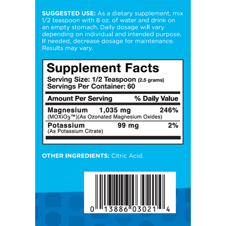 Label for NB Pure Mag O7 Digestive Cleanse Powder