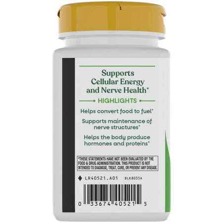 Natures Way Vitamin B-100 Complex Energy & Nerve Support bottle back