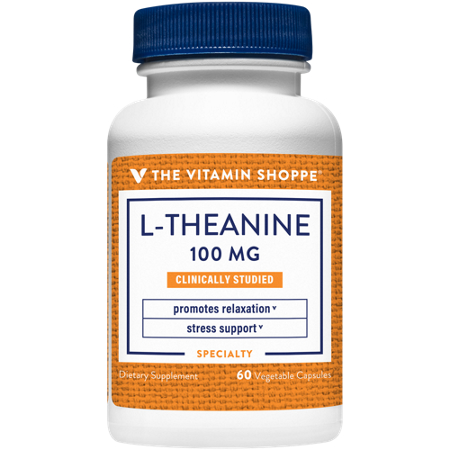 The Vitamin Shoppe L-Theanine 100 MG bottle front