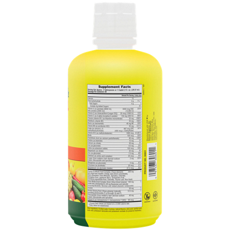 Natures Plus Liquid Multivitamin Supplement Facts Label