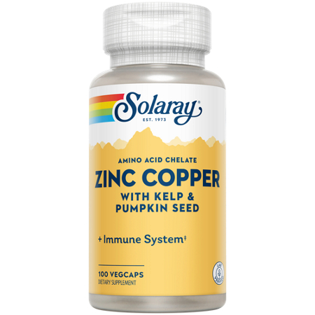 Solaray Zinc Copper Supplement vegcaps front
