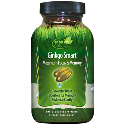 Ginkgo Smart for Focus & Memory - 50mg TMG Trimethylglycine (60 Liquid Softgels)
