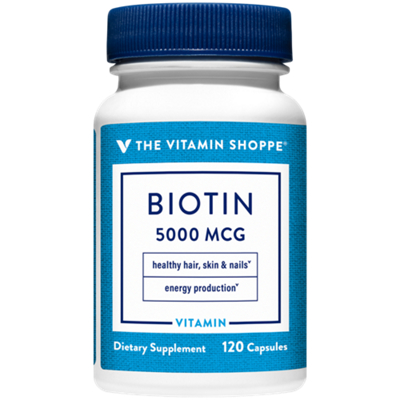 Biotin for Hair, Skin, & Nail Support - 5,000 MCG (120 Capsules)