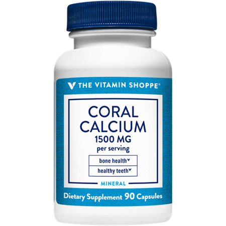 The Vitamin Shoppe Coral Calcium Capsules 1500 MG bottle front