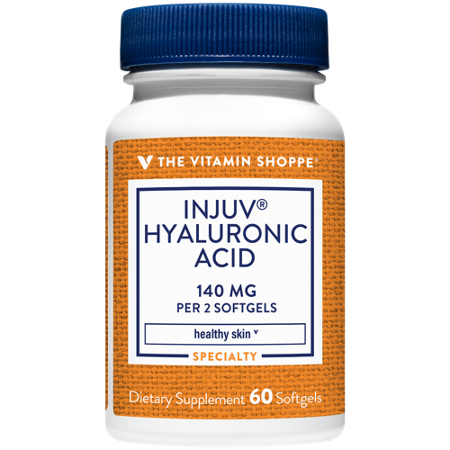 The Vitamin Shoppe Injuv Hyaluronic Acid softgels 140 MG bottle front