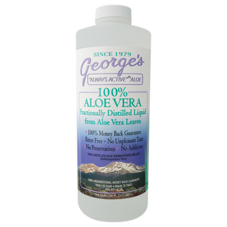 Georges 100% Aloe Vera Liquid bottle front